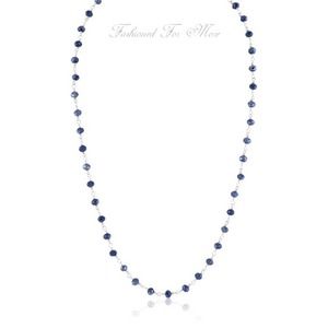 Necklace Blue Rondelle Rosary